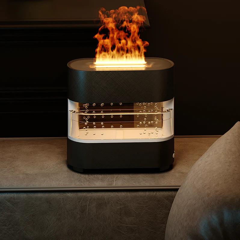 Rain Effect Humidifier with Flame LED Light
