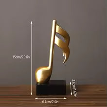 Resin Musical Note Decor 3 Pieces Set – Elegant Home Ornaments