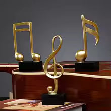 Resin Musical Note Decor 3 Pieces Set – Elegant Home Ornaments