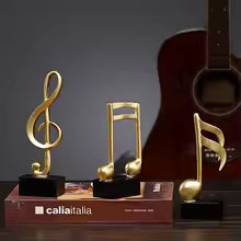 Resin Musical Note Decor 3 Pieces Set – Elegant Home Ornaments