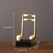 Resin Musical Note Decor 3 Pieces Set – Elegant Home Ornaments