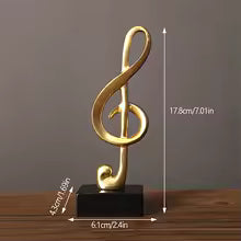 Resin Musical Note Decor 3 Pieces Set – Elegant Home Ornaments