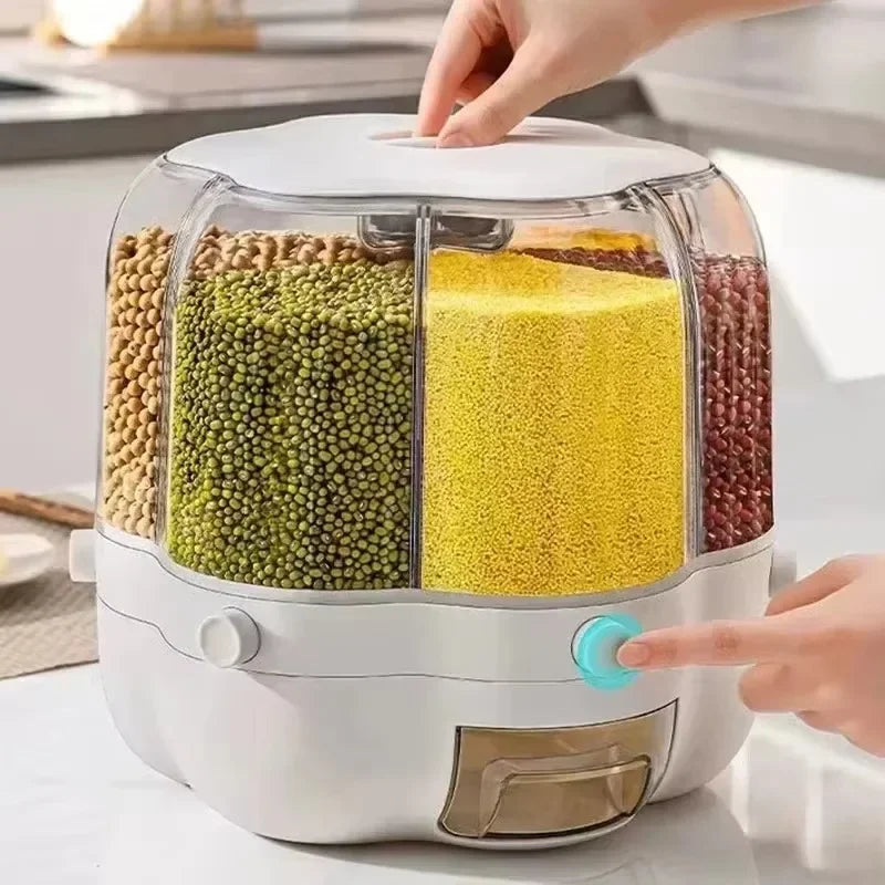 Rotating Rice Dispenser with 360° Rotation