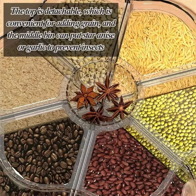 Rotating Rice Dispenser with 360° Rotation