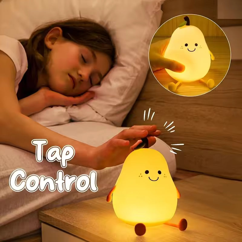 Cute Pear Night Light for Cozy Ambiance