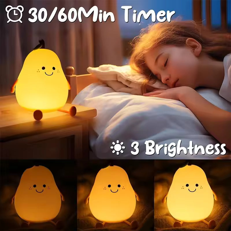 Cute Pear Night Light for Cozy Ambiance