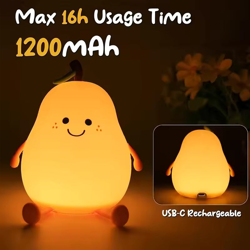 Cute Pear Night Light for Cozy Ambiance